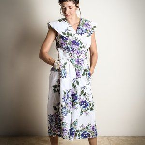 Sun Dress.  Purple floral sundress